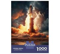 Hard Jigsaw Puzzle for Adults 1000 Pieces Space Shuttle Launch Teenager Puzzles Fun Games Presents for Women Challenging To Complete 38x26cm/1000pcs