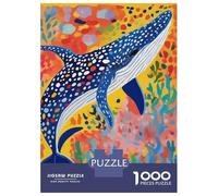 Hard Jigsaw Puzzle for Adults 1000 Pieces Spotted Whale Adult Puzzles Hands-on Game Home Decoration Educational Challenge 70x50cm/1000pcs