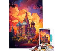 Hard Jigsaw Puzzle for Adults 1000 Pieces St. Basil's Splendor Puzzles for Teenagers Staycation Kill Time Fun Activities at Home Challenging Game Gifts (Size 50x75cm)