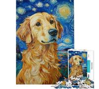 Hard Jigsaw Puzzle for Adults 1000 Pieces Starry Doggy Night 1000 Piece Jigsaw Toy Wall Decor Gifts For Birthdays Birthday Present (Size 38x26cm)