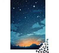 Hard Jigsaw Puzzle for Adults 1000 Pieces Starry Night Sky with Clouds Adult Jigsaw Puzzle Hands-on Game For Family Fun Challenging To Complete 70x50cm/1000pcs