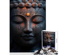 Hard Jigsaw Puzzle for Adults 1000 Pieces Stone Buddha Head Relax Games Learning Educational Anti-Stress Toys Fun at Home Activities, (50x75cm)