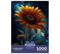 Hard Jigsaw Puzzle for Adults 1000 Pieces Sunflower Milky Way Galaxy Puzzle for Adults Hands-on Game Difficult Hard Birthday Present, Gifts, 70x50cm/1000pcs
