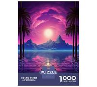 Hard Jigsaw Puzzle for Adults 1000 Pieces Sunset Synthwave Harmony Jigsaw Anti-Stress Toys But Fun And Humorous Educational Challenge 70x50cm/1000pcs