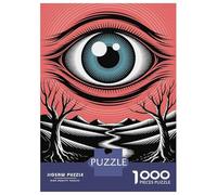 Hard Jigsaw Puzzle for Adults 1000 Pieces Surreal Eye Landscape Jigsaw Brain Teaser Game Analysis And Logic Great Gift for Gaming 52x38cm/1000pcs