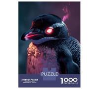 Hard Jigsaw Puzzle for Adults 1000 Pieces Surreal Penguin Glowing Adult Puzzles Relax Games Enhance Memory Great Gift for Gaming 70x50cm/1000pcs