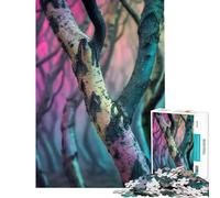 Hard Jigsaw Puzzle for Adults 1000 Pieces Surrealism A Forest Where Each Tree Has Art Educational Games Toys Educational Games Funny Gifts Presents for Women (Size 38x52cm)