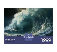Hard Jigsaw Puzzle for Adults 1000 Pieces Surviving The Storm Ocean Adventure Jigsaw for Adults Relax Games Difficult Challenge Birthday Present, Gifts, 38x26cm/1000pcs