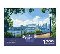 Hard Jigsaw Puzzle for Adults 1000 Pieces Sydney Harbour Bridge View Adult Jigsaw Puzzle Hands-on Game For Family Fun Challenging To Complete 70x50cm/1000pcs