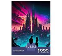 Hard Jigsaw Puzzle for Adults 1000 Pieces Synthetic Neon Love Puzzles for Adults Brain Teaser Game Analysis And Logic Gifts for Friends And Family 70x50cm/1000pcs