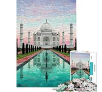 Hard Jigsaw Puzzle for Adults 1000 Pieces Taj Mahal Mosaic Reflection Jigsaws for Adults Family Game But Fun And Humorous Gifts for Friends And Family (Size 50x75cm)