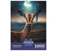 Hard Jigsaw Puzzle for Adults 1000 Pieces The Antelope And Birds Jigsaw Brain Teaser Game Analysis And Logic Great Gift for Gaming 70x50cm/1000pcs