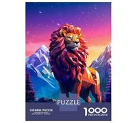 Hard Jigsaw Puzzle for Adults 1000 Pieces The Lion Colorful 3d Teenager Puzzles Hands-on Game Staycation Kill Time Great Gift for Gaming 52x38cm/1000pcs