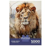 Hard Jigsaw Puzzle for Adults 1000 Pieces The Lion Stare Teenager Puzzles Hands-on Game Staycation Kill Time Great Gift for Gaming 52x38cm/1000pcs
