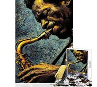 Hard Jigsaw Puzzle for Adults 1000 Pieces The Magic of Jazz Educational Games Difficult Hard Toy Wall Decor Artists' Collection, Fine Arts (38x26cm)