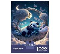 Hard Jigsaw Puzzle for Adults 1000 Pieces The Mystic Panda Jigsaw for Adults Relax Games Difficult Challenge Birthday Present, Gifts, 38x26cm/1000pcs