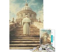 Hard Jigsaw Puzzle for Adults 1000 Pieces The Pope Ascends to The Vatican Dome Learning Educational Toys Relaxing Games Learning Educational Gifts For Birthdays (Size 38x52cm)