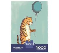 Hard Jigsaw Puzzle for Adults 1000 Pieces Tiger Drawn Adult Puzzles Relax Games Enhance Memory Great Gift for Gaming 52x38cm/1000pcs