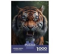 Hard Jigsaw Puzzle for Adults 1000 Pieces Tiger Generative AI Puzzles for Adults Family Games Pattern Assembly Challenging To Complete 70x50cm/1000pcs