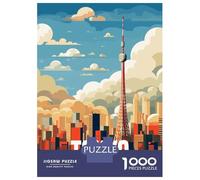 Hard Jigsaw Puzzle for Adults 1000 Pieces Tokyo Japan Adult Puzzles Relax Games Enhance Memory Great Gift for Gaming 38x26cm/1000pcs