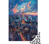 Hard Jigsaw Puzzle for Adults 1000 Pieces Tokyo Tower Night View-1 Puzzles for Adults Toy Wall Decor Stress Reliever Birthday Present, Gifts, 70x50cm/1000pcs