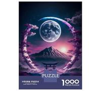 Hard Jigsaw Puzzle for Adults 1000 Pieces Torii Gate And Moonlight Jigsaw Anti-Stress Toys But Fun And Humorous Educational Challenge 70x50cm/1000pcs