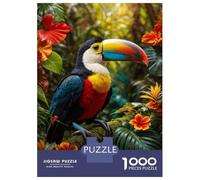 Hard Jigsaw Puzzle for Adults 1000 Pieces Tropical Toucan Teenager Puzzles Hands-on Game Staycation Kill Time Great Gift for Gaming 52x38cm/1000pcs