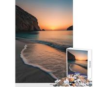 Hard Jigsaw Puzzle for Adults 1000 Pieces Twilight Waves Caress Educational Toy Great Gift for Games Educational Games Artists' Collection, Fine Arts Size 38x26cm