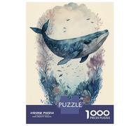 Hard Jigsaw Puzzle for Adults 1000 Pieces Unnatural Whale Jigsaw for Adults Relax Games Difficult Challenge Birthday Present, Gifts, 38x26cm/1000pcs