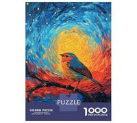 Hard Jigsaw Puzzle for Adults 1000 Pieces Vibrant Bird in Sunset Glow Jigsaw for Adults Relax Games Difficult Challenge Birthday Present, Gifts, 52x38cm/1000pcs
