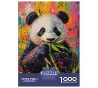 Hard Jigsaw Puzzle for Adults 1000 Pieces Vibrant Panda Artwork Puzzles for Adults Brain Teaser Game Analysis And Logic Gifts for Friends And Family 52x38cm/1000pcs