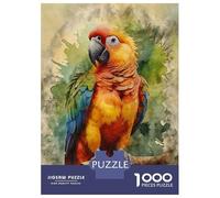 Hard Jigsaw Puzzle for Adults 1000 Pieces Vibrant Scarlet Macaw Puzzles for Adults DIY Toys Improve Memory Birthday Present, Gifts, 52x38cm/1000pcs