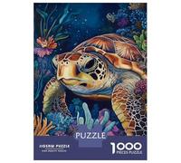Hard Jigsaw Puzzle for Adults 1000 Pieces Vibrant Sea Turtle Art -1 Puzzles for Adults Brain Teaser Game Analysis And Logic Gifts for Friends And Family 70x50cm/1000pcs