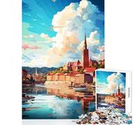 Hard Jigsaw Puzzle for Adults 1000 Pieces Visit Oslo Puzzles for Teenagers Staycation Kill Time Fun Activities at Home Challenging Game Gifts (50x75cm)