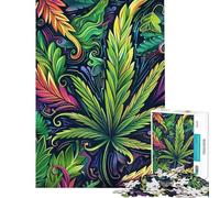 Hard Jigsaw Puzzle for Adults 1000 Pieces Weed II Jigsaws for Adults Relaxing Games Staycation Kill Time Birthday Present, Gifts, (size 38x26cm)