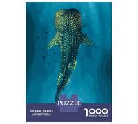 Hard Jigsaw Puzzle for Adults 1000 Pieces Whale Shark in Blue Water Teenager Puzzles Hands-on Game Staycation Kill Time Great Gift for Gaming 70x50cm/1000pcs