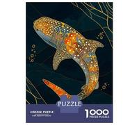 Hard Jigsaw Puzzle for Adults 1000 Pieces Whale Shark Kintsugi Art Jigsaw Anti-Stress Toys Analysis And Logic Birthday Present, Gifts, 38x26cm/1000pcs