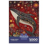 Hard Jigsaw Puzzle for Adults 1000 Pieces Whale's Celestial Dance Jigsaw Brain Teaser Game Analysis And Logic Great Gift for Gaming 52x38cm/1000pcs