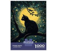Hard Jigsaw Puzzle for Adults 1000 Pieces Whispering Night Whiskers Adult Jigsaw Puzzle Relax Games Enhance Memory Educational Challenge 38x26cm/1000pcs