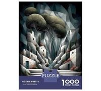 Hard Jigsaw Puzzle for Adults 1000 Pieces Whispering Village of Stone And Mist Jigsaw Brain Teaser Game Analysis And Logic Great Gift for Gaming 38x26cm/1000pcs