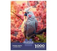 Hard Jigsaw Puzzle for Adults 1000 Pieces White Cockatoo Puzzle for Adults Hands-on Game Difficult Hard Birthday Present, Gifts, 52x38cm/1000pcs