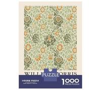 Hard Jigsaw Puzzle for Adults 1000 Pieces William Morris Grafton Floral 1883 Puzzle for Adults Hands-on Game Difficult Hard Birthday Present, Gifts, 70x50cm/1000pcs