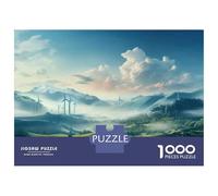 Hard Jigsaw Puzzle for Adults 1000 Pieces Wind Turbines in Mountains-1 Jigsaw Puzzle Toy Wall Decor Analysis And Logic Gifts for Friends And Family 38x26cm/1000pcs