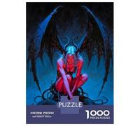 Hard Jigsaw Puzzle for Adults 1000 Pieces Winged Demonic Lilith with Serpent Adult Jigsaw Relaxing Games Difficult Hard Educational Challenge 70x50cm/1000pcs