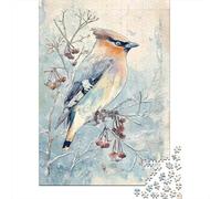 Hard Jigsaw Puzzle for Adults 1000 Pieces Winter Bird Art Print Puzzles for Adults Toy Wall Decor Stress Reliever Birthday Present, Gifts, 70x50cm/1000pcs