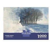 Hard Jigsaw Puzzle for Adults 1000 Pieces Winter Landscape Art Print Jigsaw for Adults Relax Games Difficult Challenge Birthday Present, Gifts, 70x50cm/1000pcs
