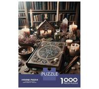 Hard Jigsaw Puzzle for Adults 1000 Pieces Witchcraft Spell Book Set Teenager Puzzles Fun Games Presents for Women Challenging To Complete 52x38cm/1000pcs