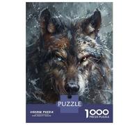 Hard Jigsaw Puzzle for Adults 1000 Pieces Wolf Fantasy Abstract Art Puzzle for Adults Hands-on Game Difficult Hard Birthday Present, Gifts, 38x26cm/1000pcs