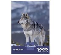 Hard Jigsaw Puzzle for Adults 1000 Pieces Wolf in Snowy Landscape Jigsaw Anti-Stress Toys Analysis And Logic Birthday Present, Gifts, 70x50cm/1000pcs