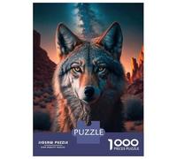 Hard Jigsaw Puzzle for Adults 1000 Pieces Wolf Is Waiting Jigsaw Anti-Stress Toys Analysis And Logic Birthday Present, Gifts, 38x26cm/1000pcs